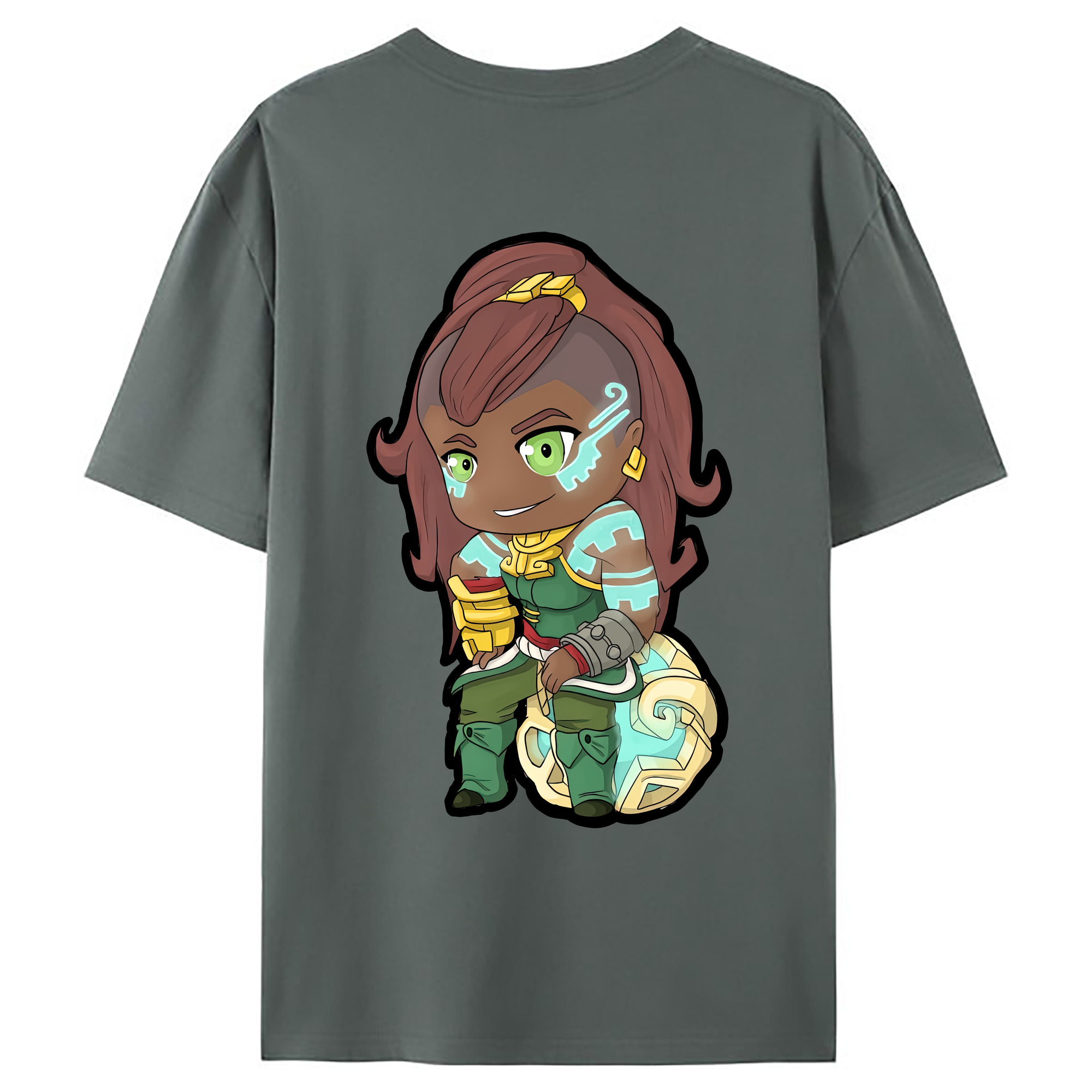 （画像用） リーグ・オブ・レジェンド League of Legends LOL 綿100％ メンズ半袖Tシャツ（バックプリント） 通気性